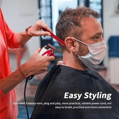 Professional Salon Hair Clipper with Cord – High-Power Electric Trimmer for Barbers & Stylists